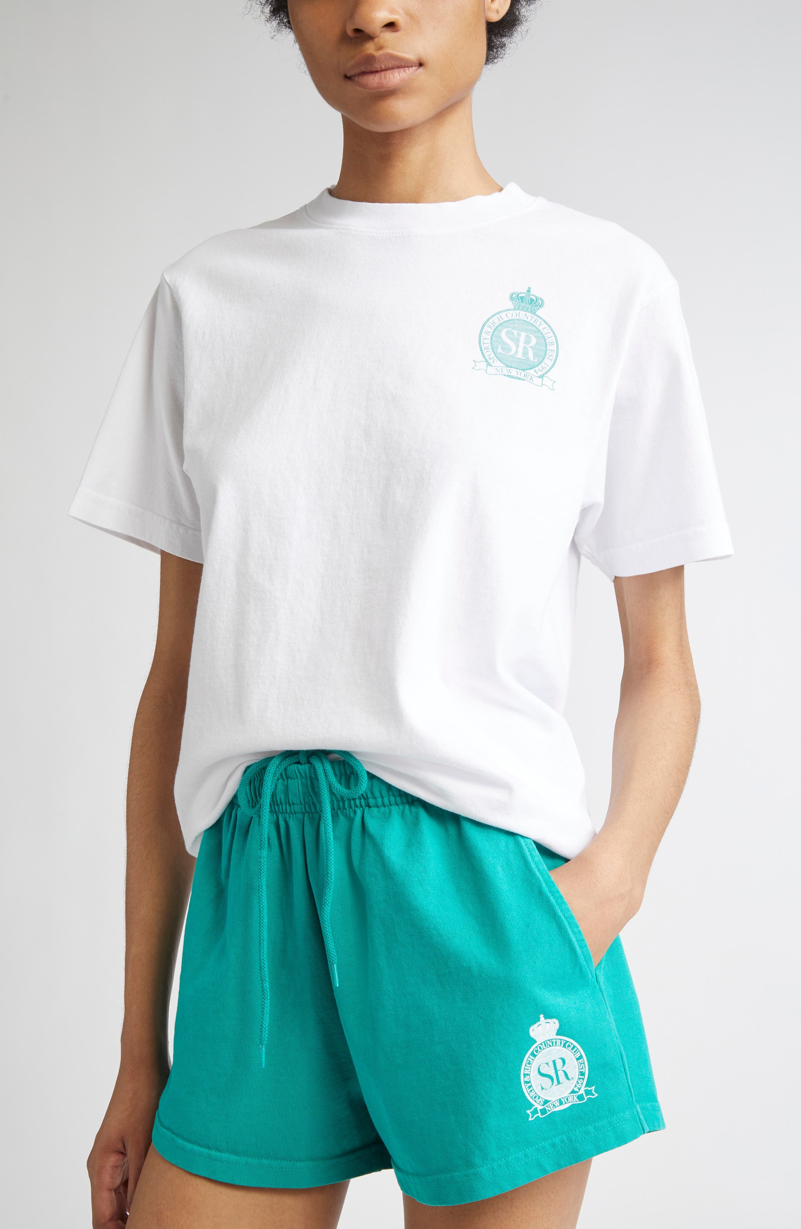 Sporty & Rich Royal Club Graphic T-Shirt in White at Nordstrom - 5