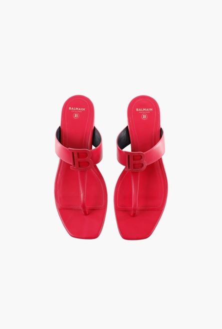 Fuchsia pink leather Sofia sandals - 4