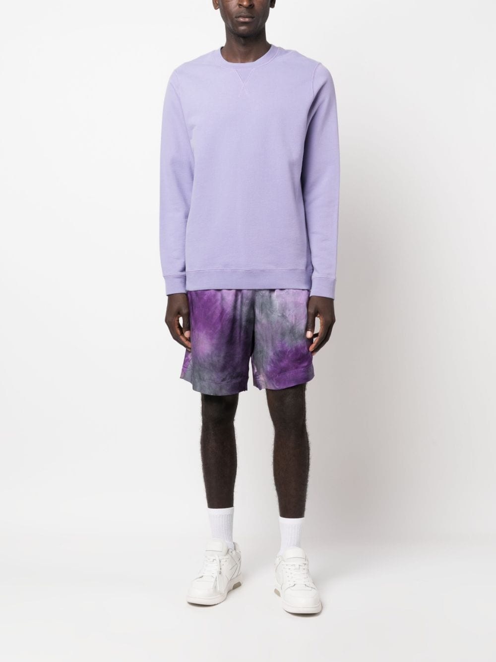 tie-dye track shorts - 2