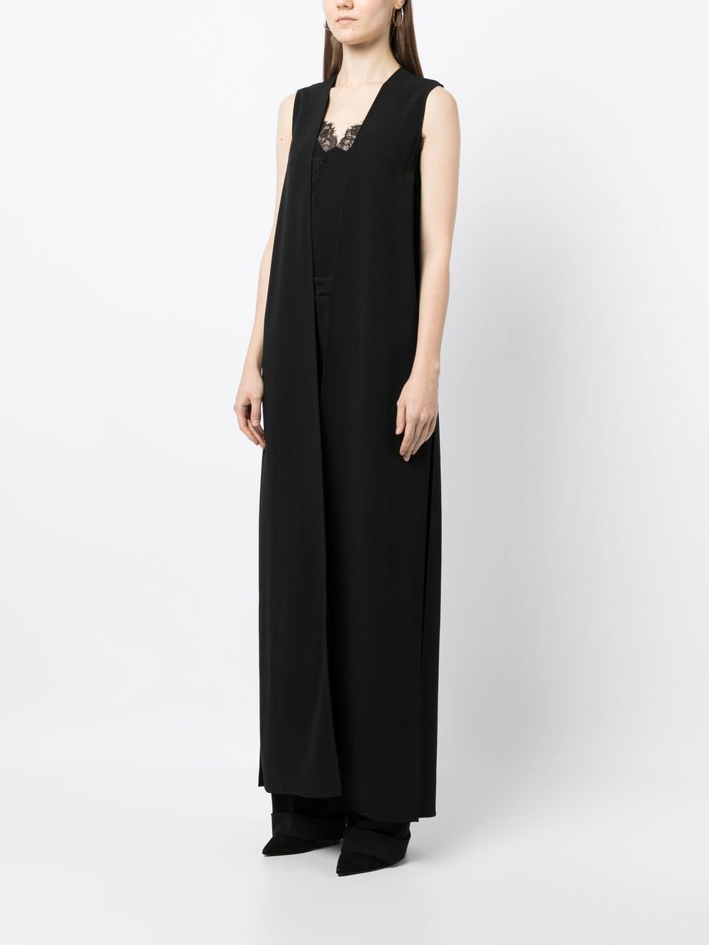 maxi open-front gilet - 3