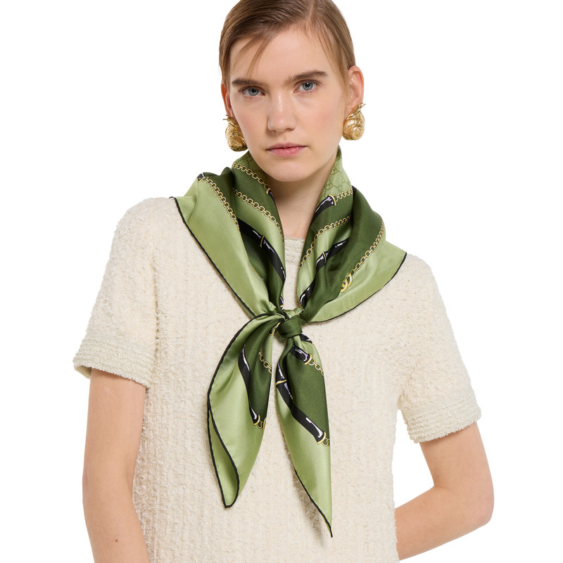 Printed GG silk jacquard carré 4