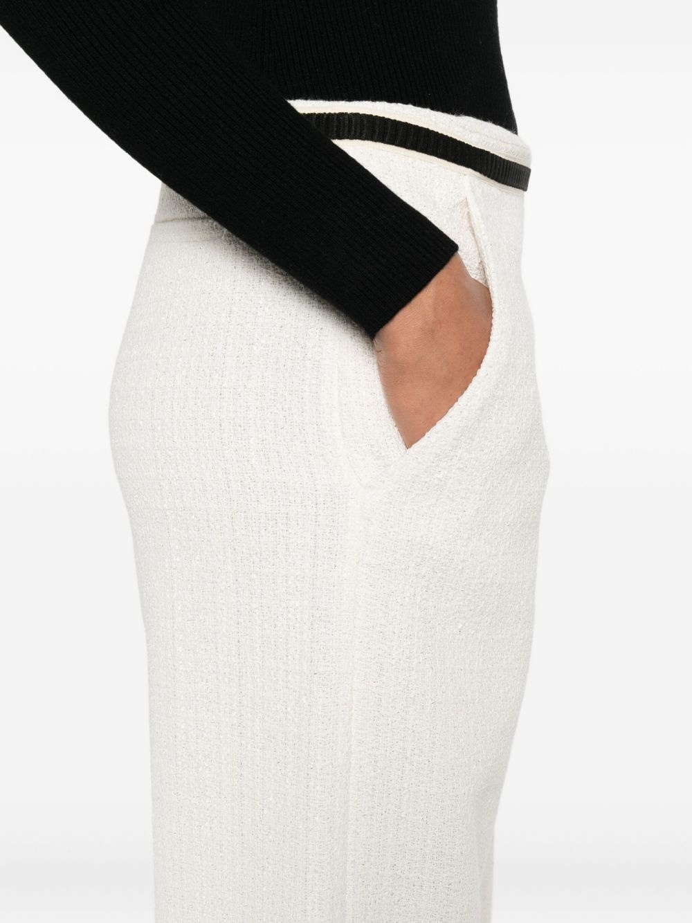 ribbon-detail pants - 5
