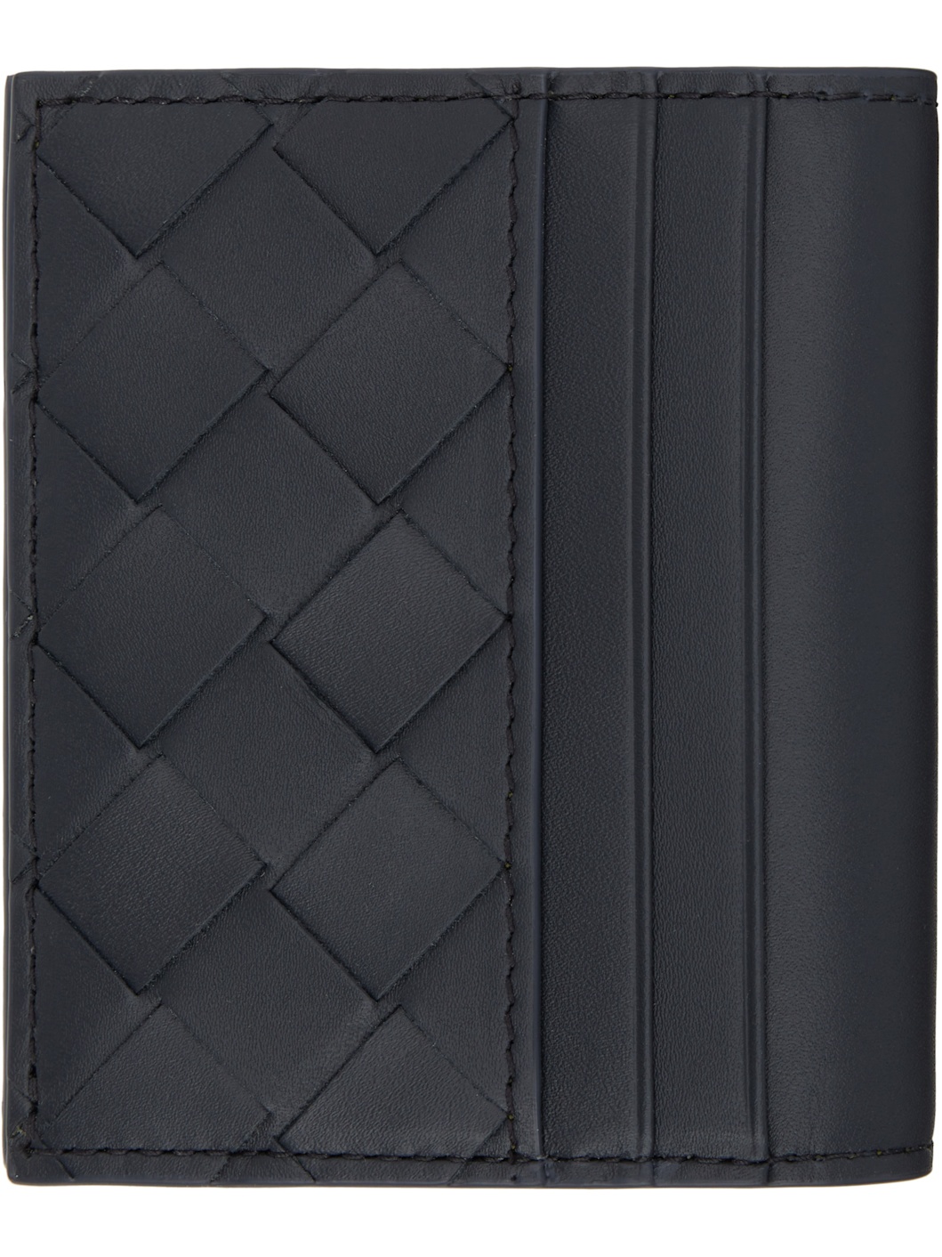 Gray Intrecciato Bill Card Holder - 2