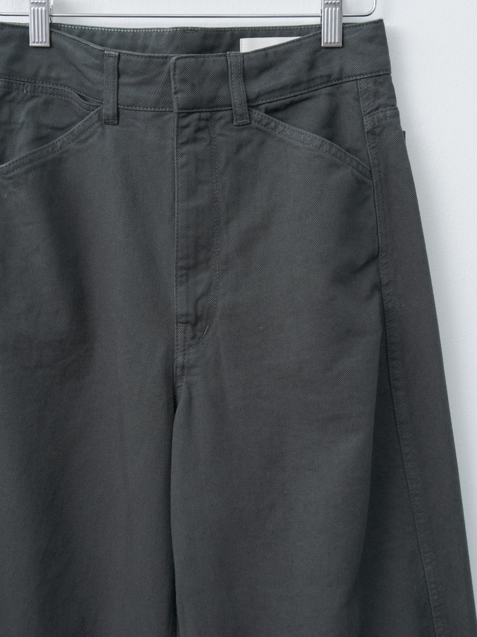 High Waisted Curved Pants - Carbon Blue - 8
