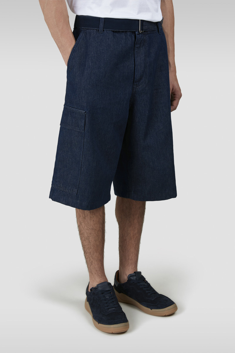 RAW DENIM CARGO BERMUDA SHORTS 7