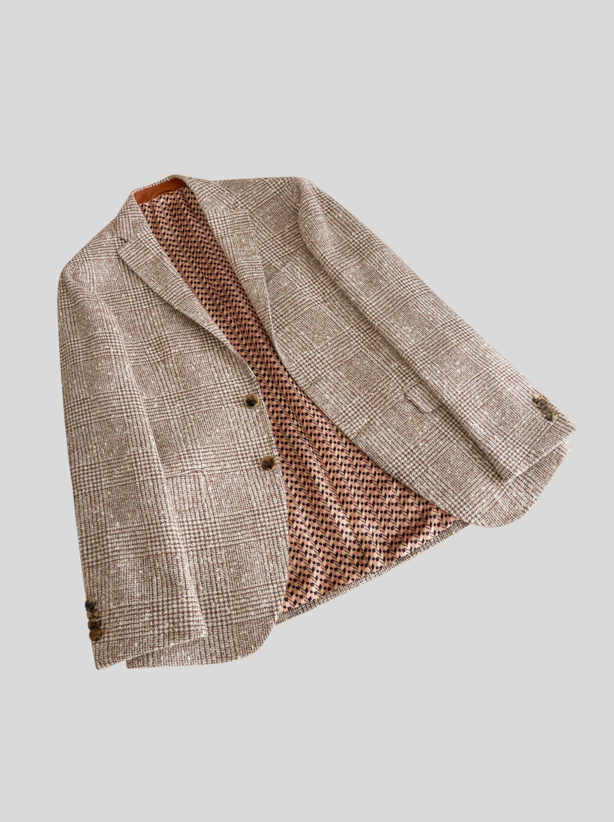 WOOL JACKET WITH CHECK WORKING - 7
