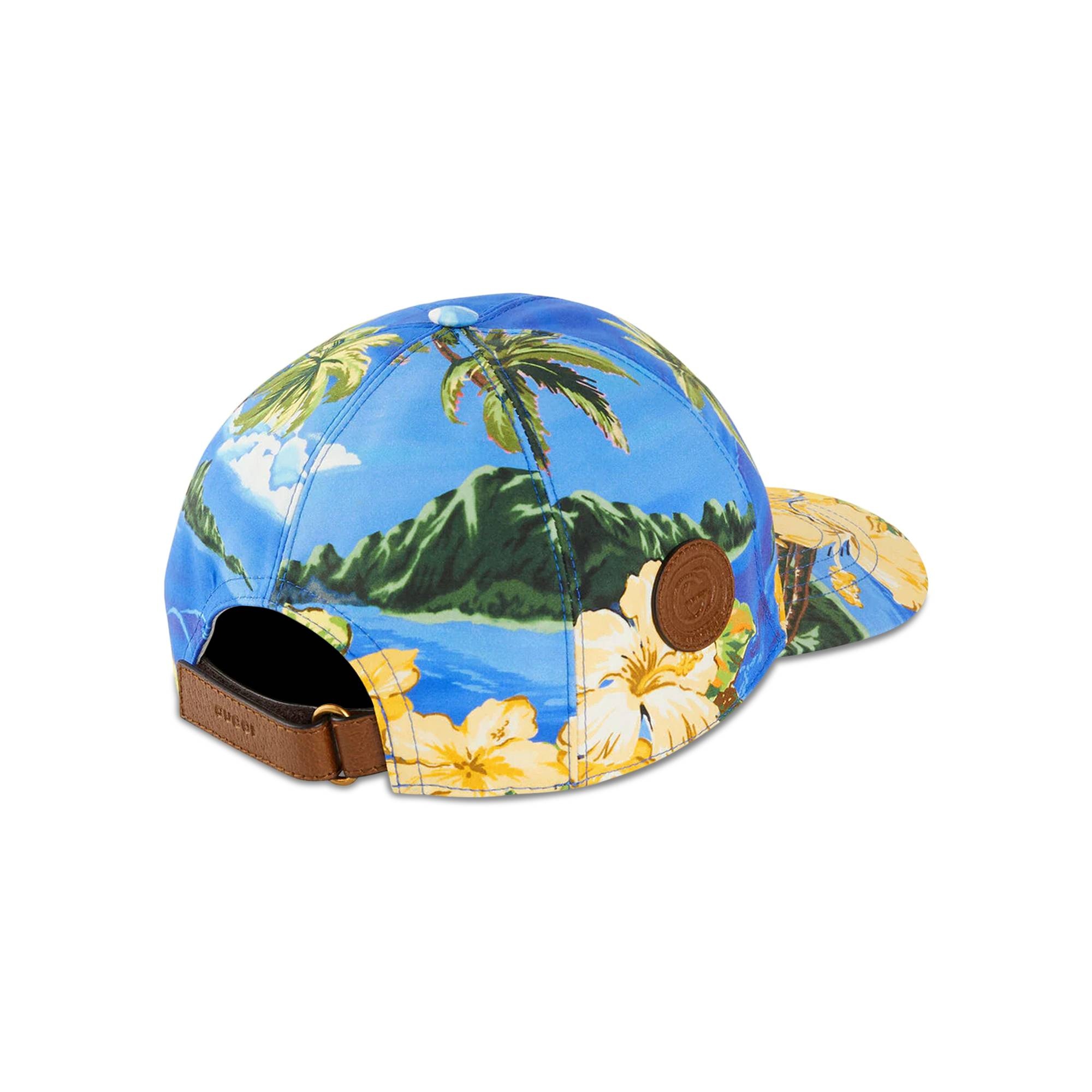 Gucci Palms And Floral Print Baseball Hat 'Multicolor' - 2