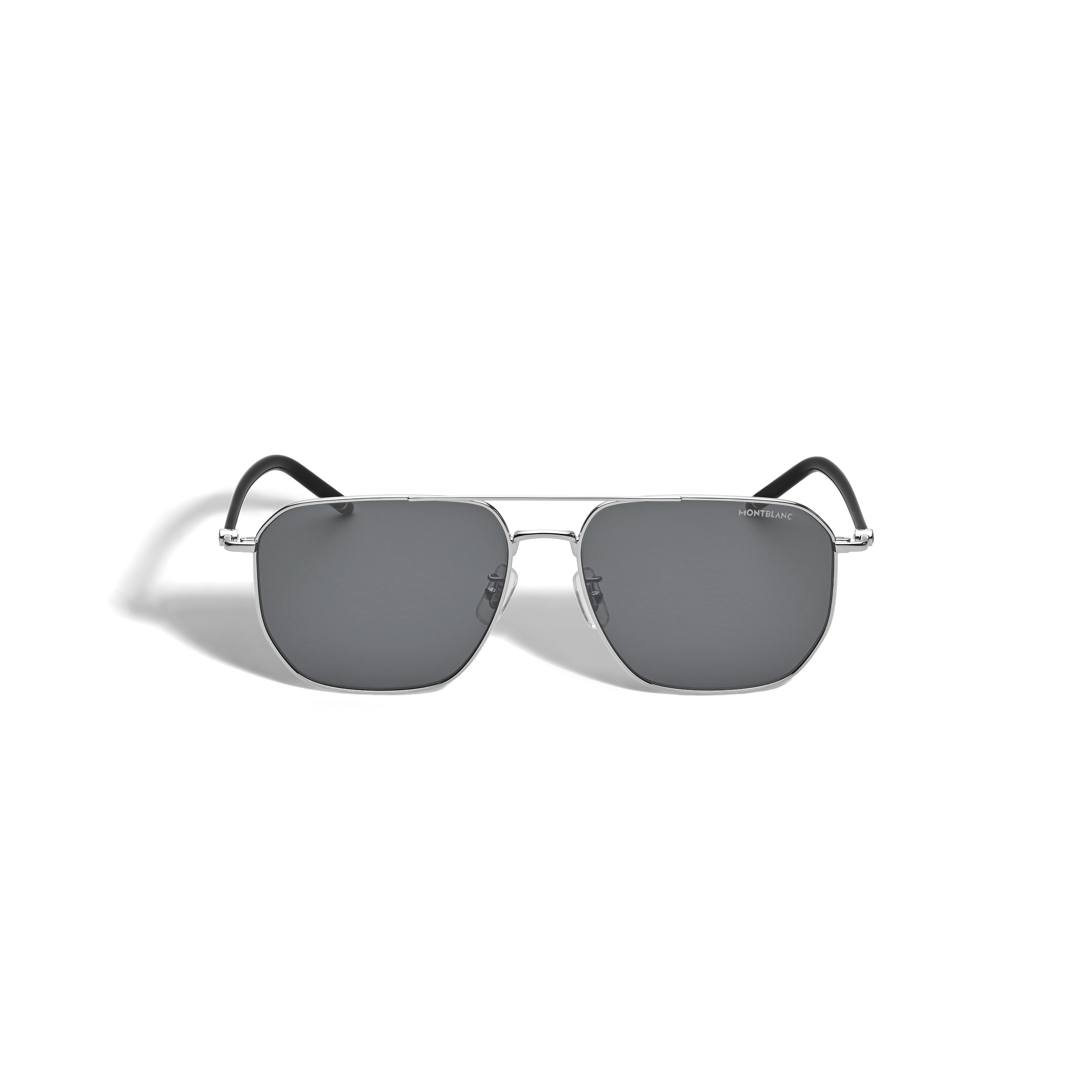 SQUARED SUNGLASSES WITH SILVER COLOURED METAL FRAME - 1