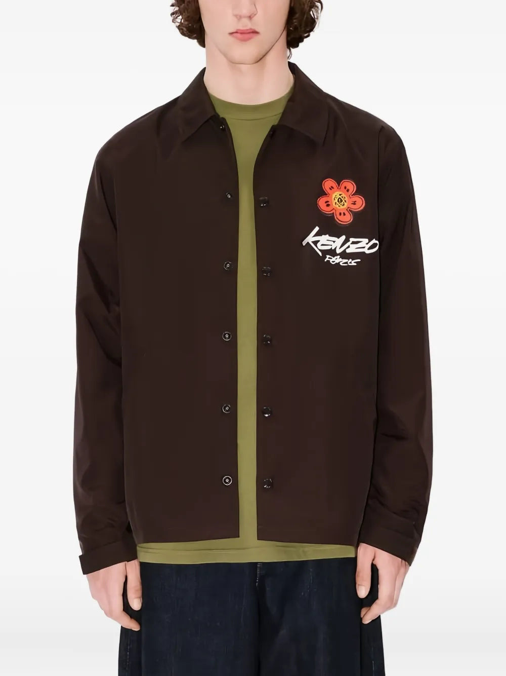 Kenzo Men Shirt Jacket With Floral Details X Futura 2000 - 2