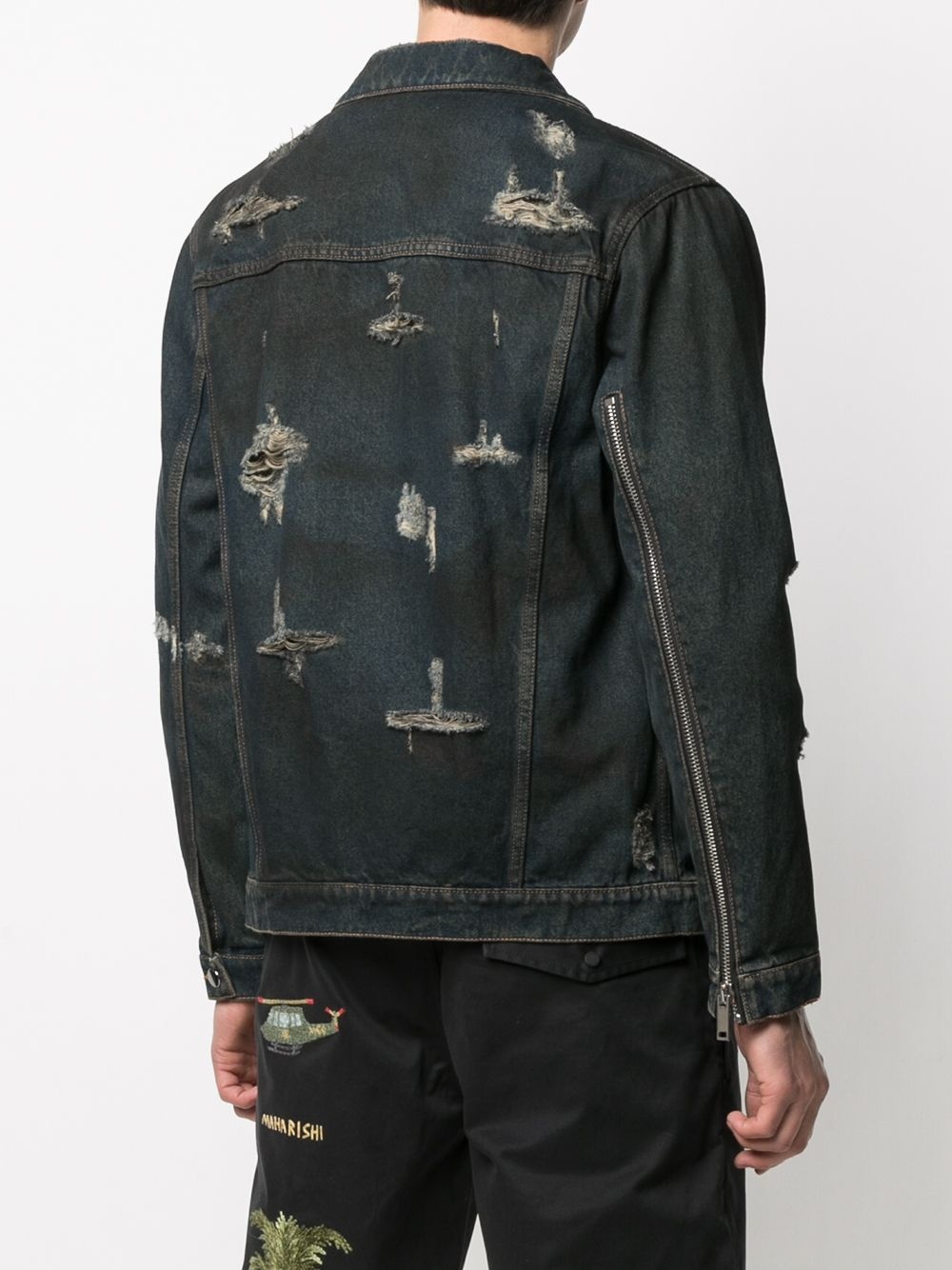 Trucker distressed denim jacket - 4