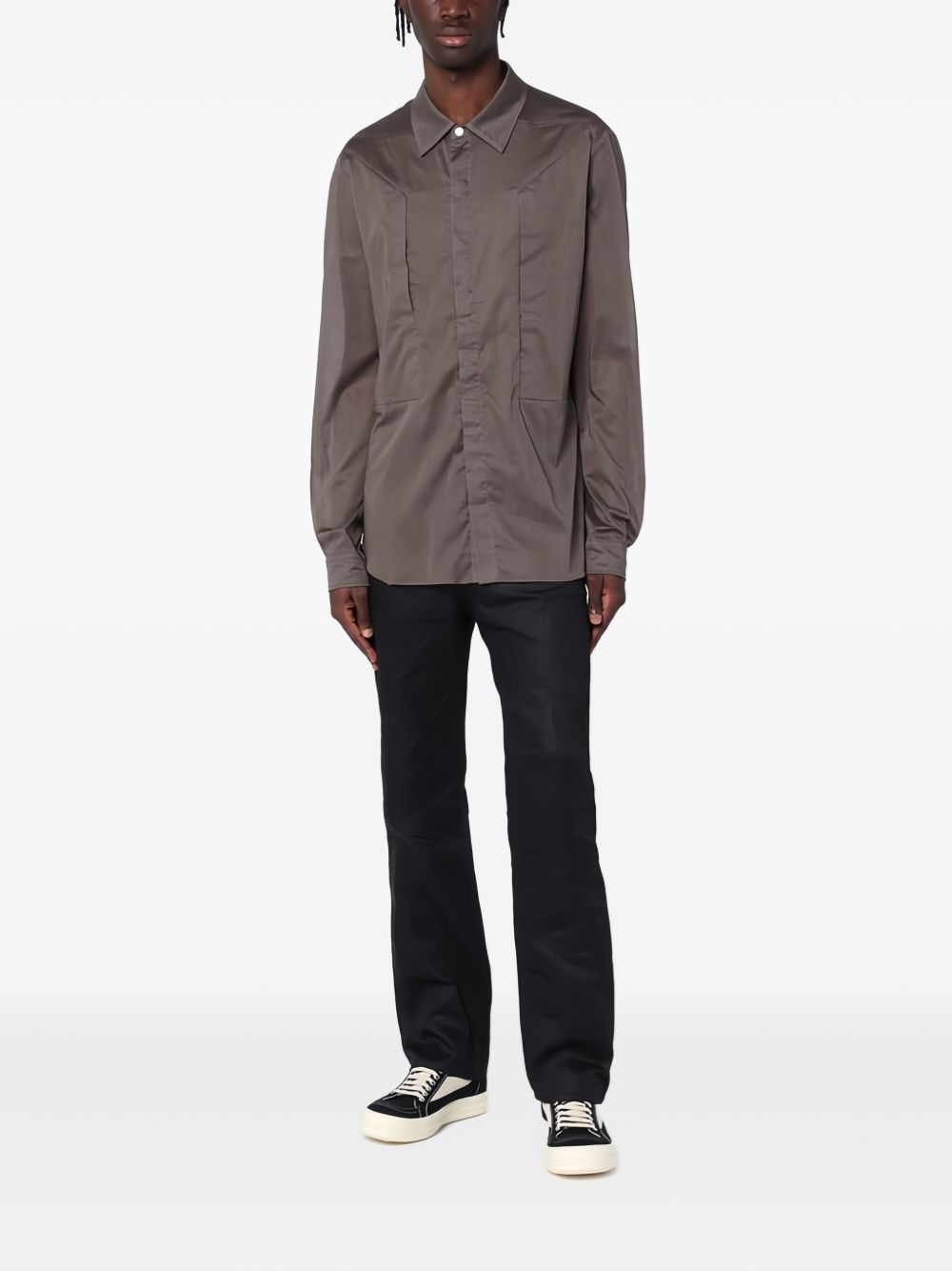 long-sleeve panelled shirt - 2