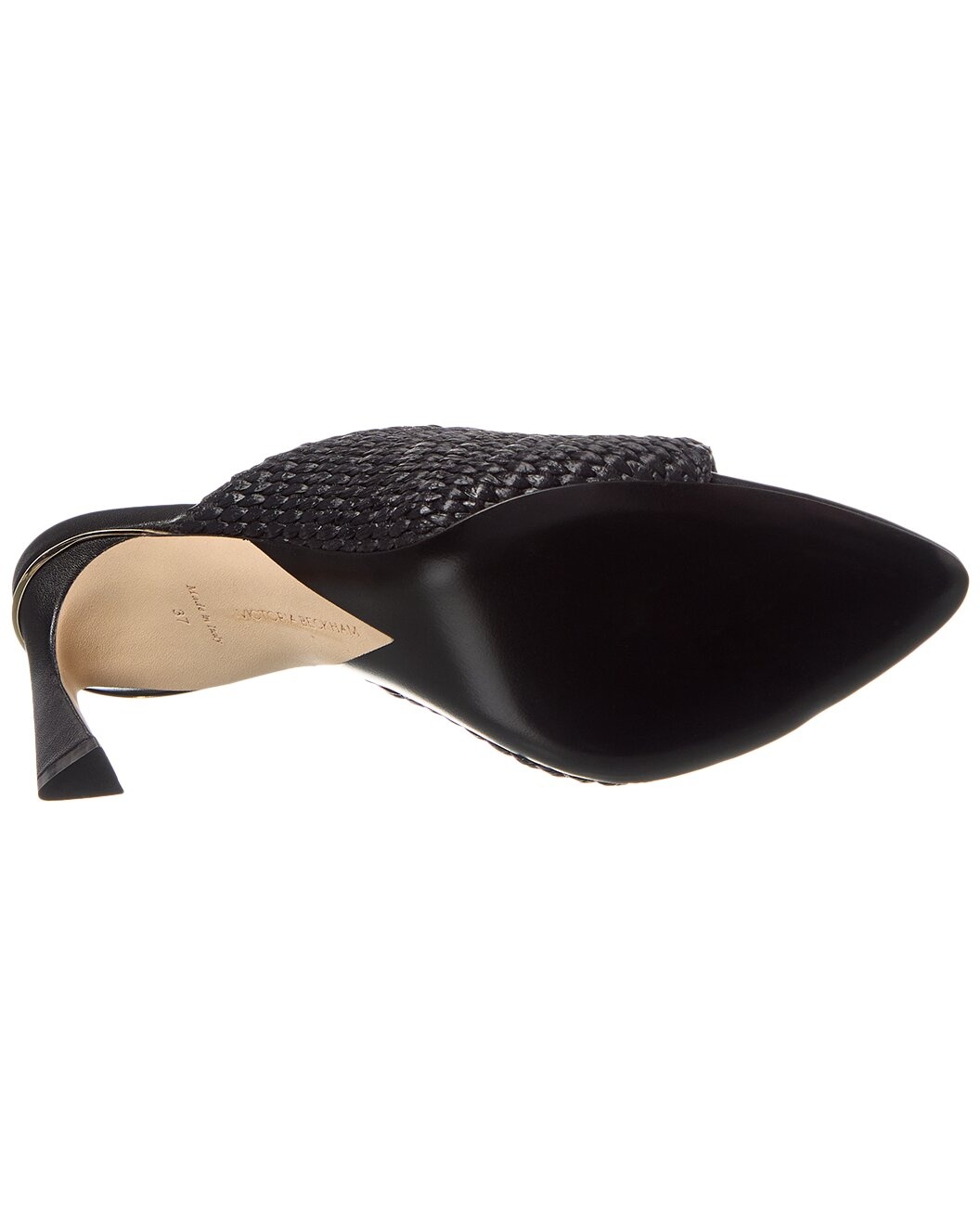 Victoria Beckham Raffia & Leather Sandal - 4