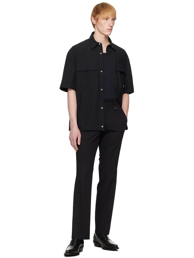 Wooyoungmi Black Banding Short Sleeve Shirt outlook