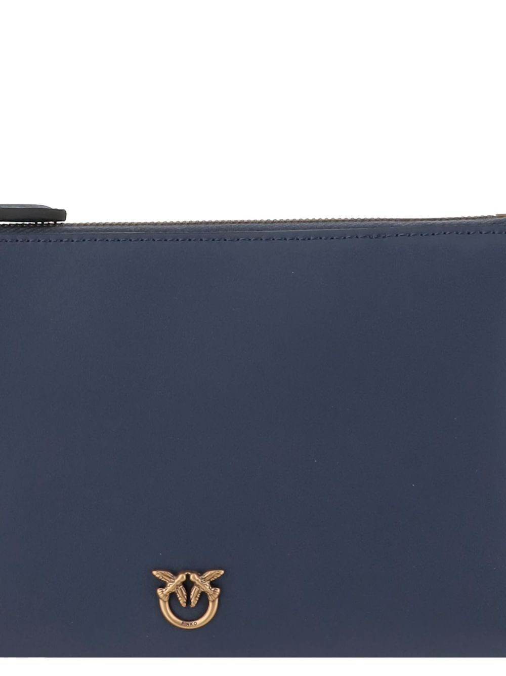 logo-plaque zip clutch bag - 4