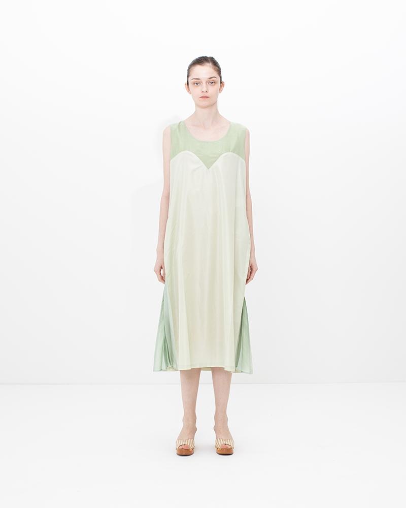 CLEO DRESS (SILK) W LT.GREEN - 3