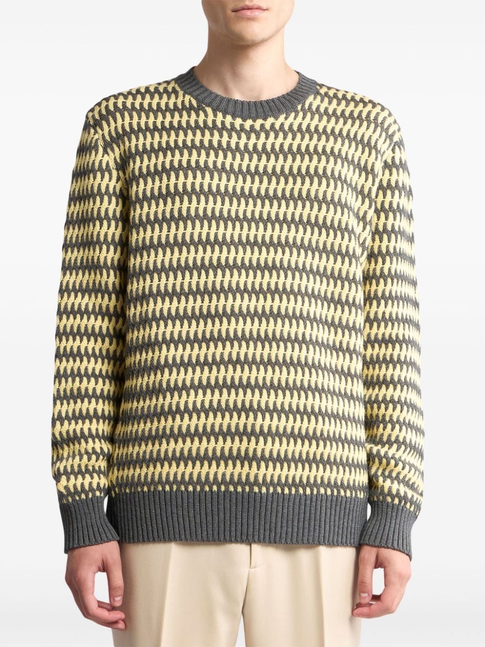 wool-jacquard jumper - 2