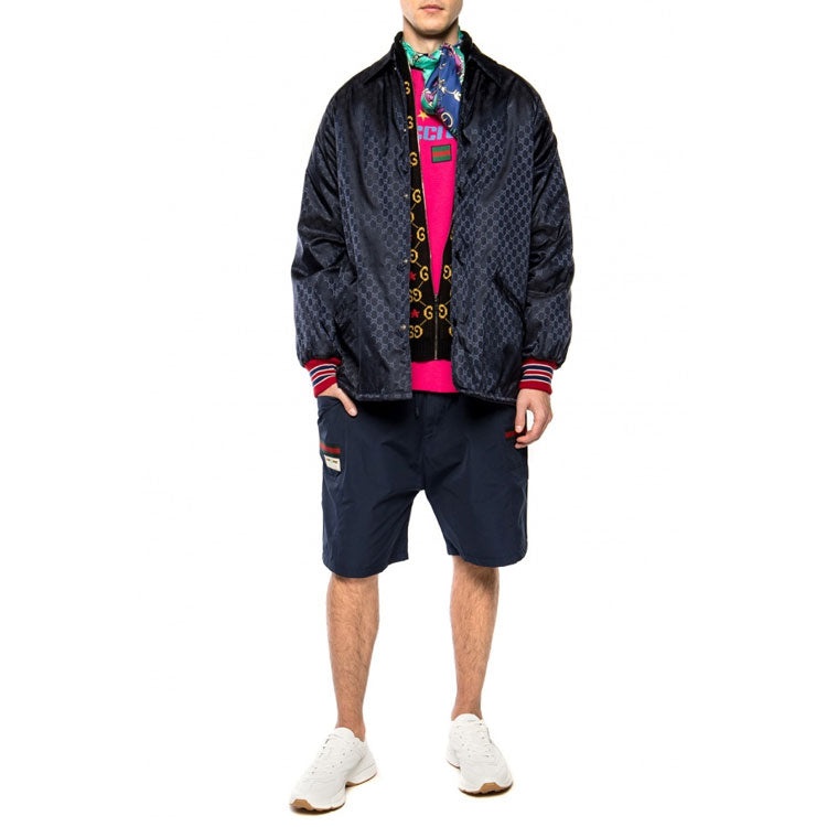 Gucci Solid Color Casual Shorts Dark Blue 604172-XDA17-4206 - 5