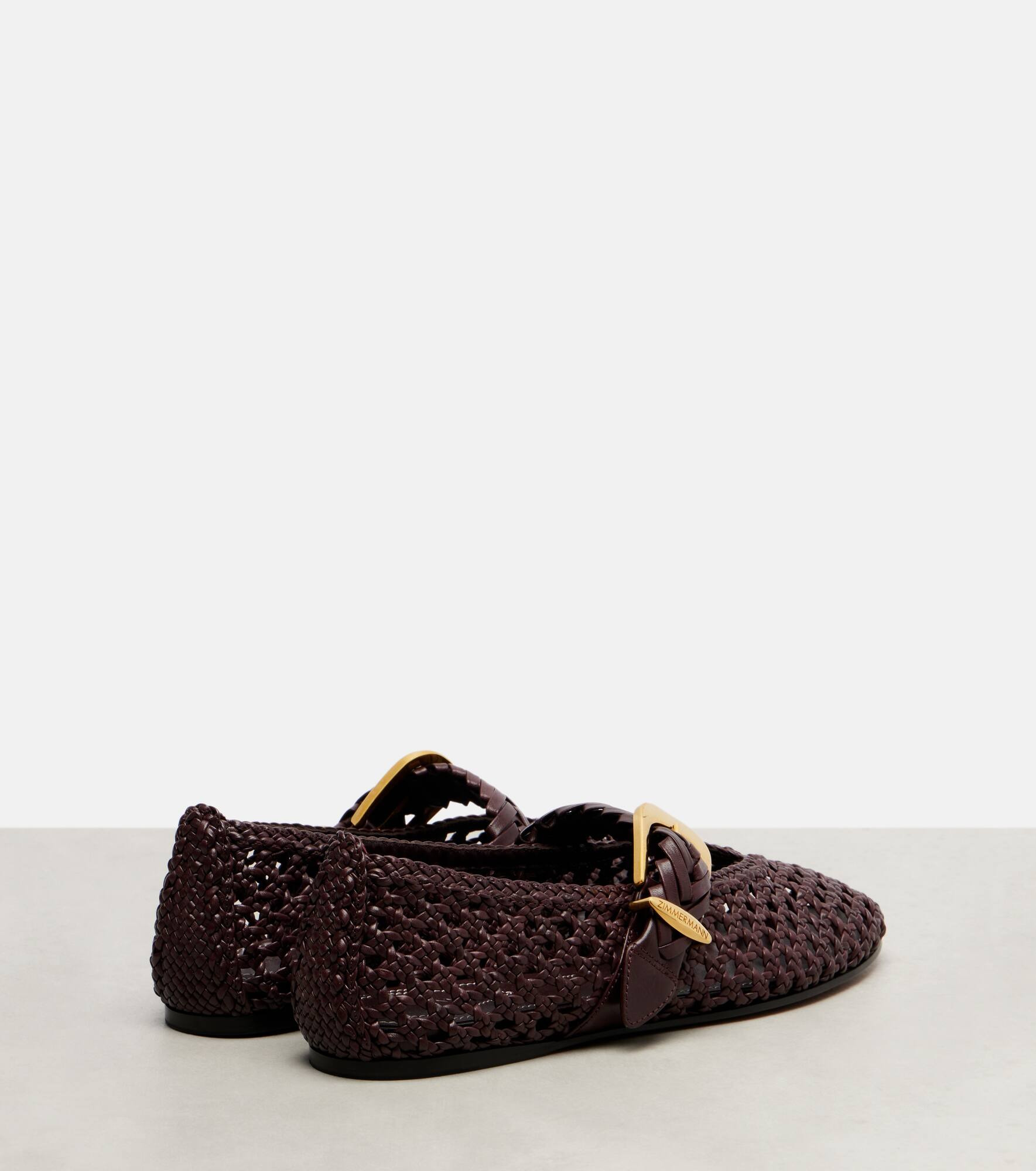 Helix braided leather ballet flats - 2