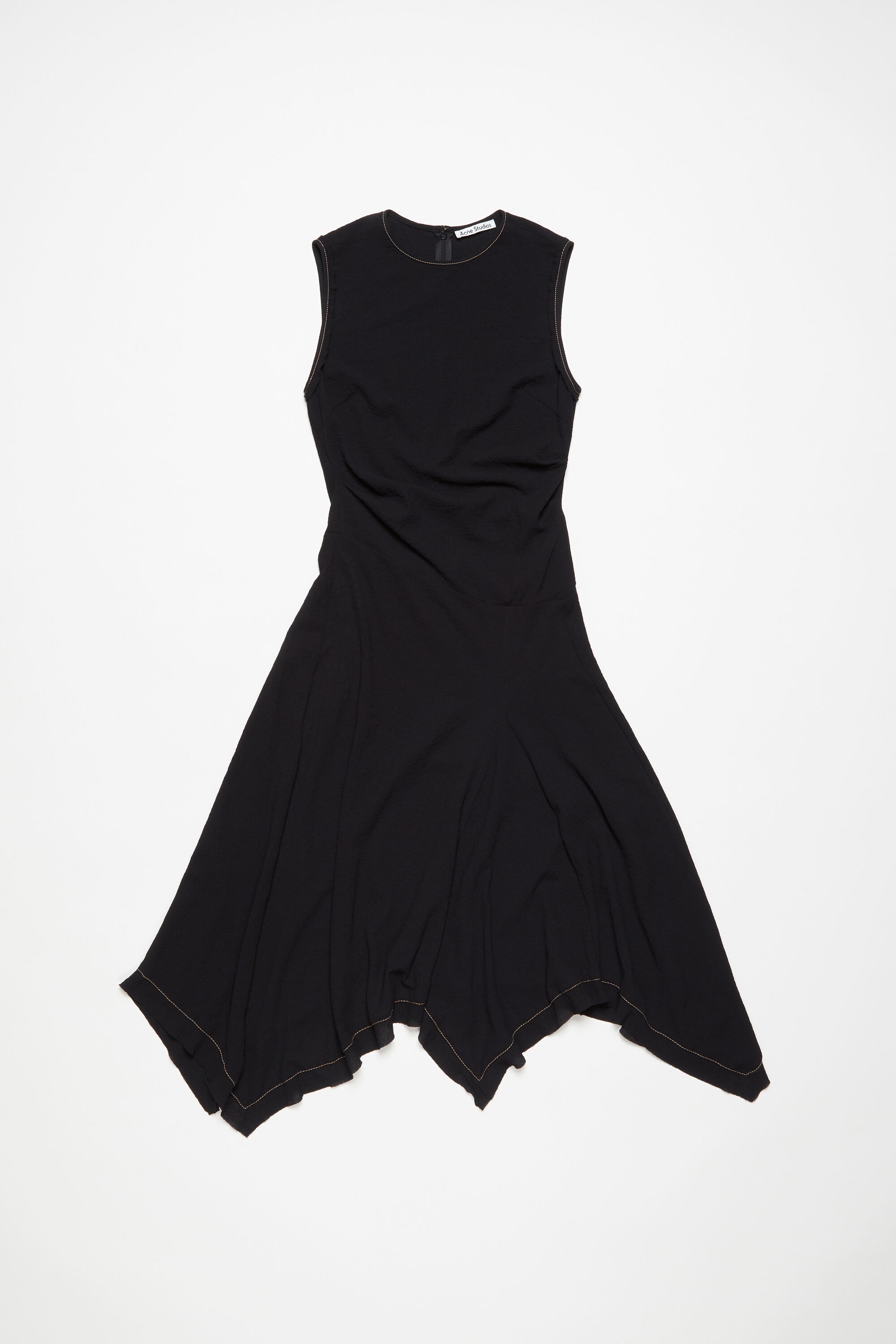 Print sleeveless dress - Black - 1