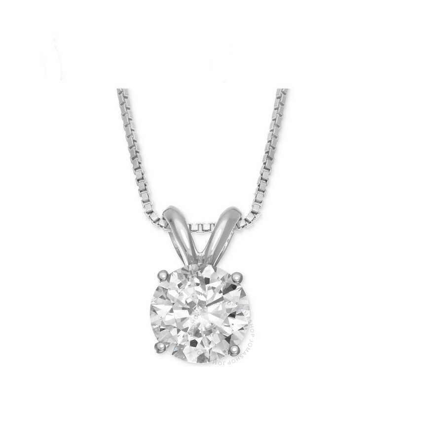 Diamondmuse - Diamond Muse 1.00 cttw 14KT White Gold Diamond Pendant Necklace for Women - 1