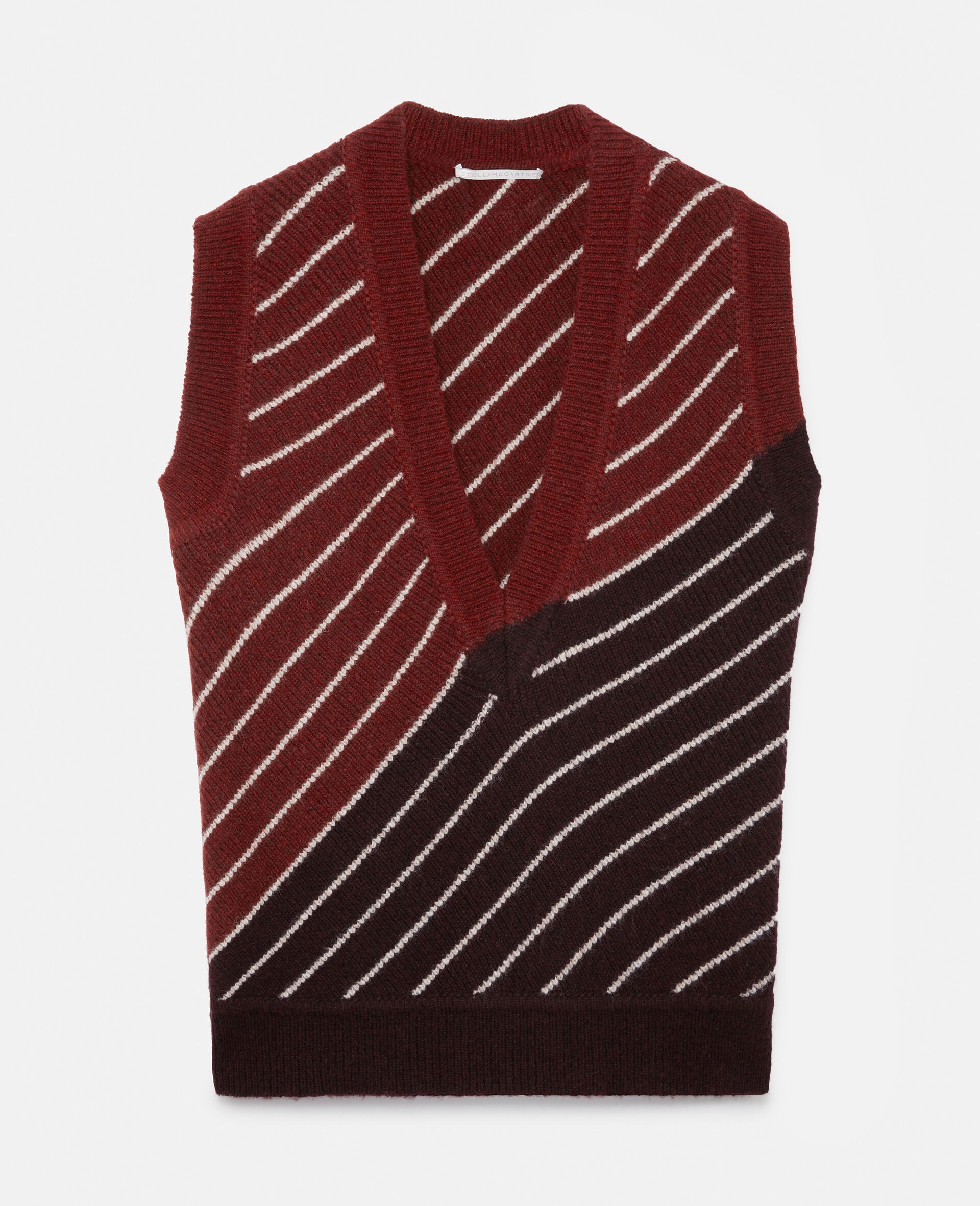 Stella By Stella Striped Wool Sweater Vest - 1