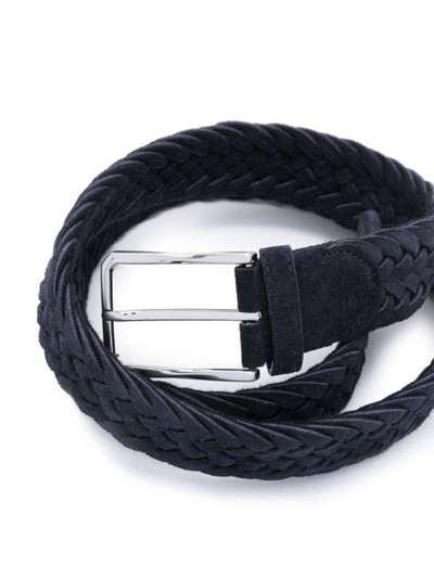 Canali braided suede belt outlook