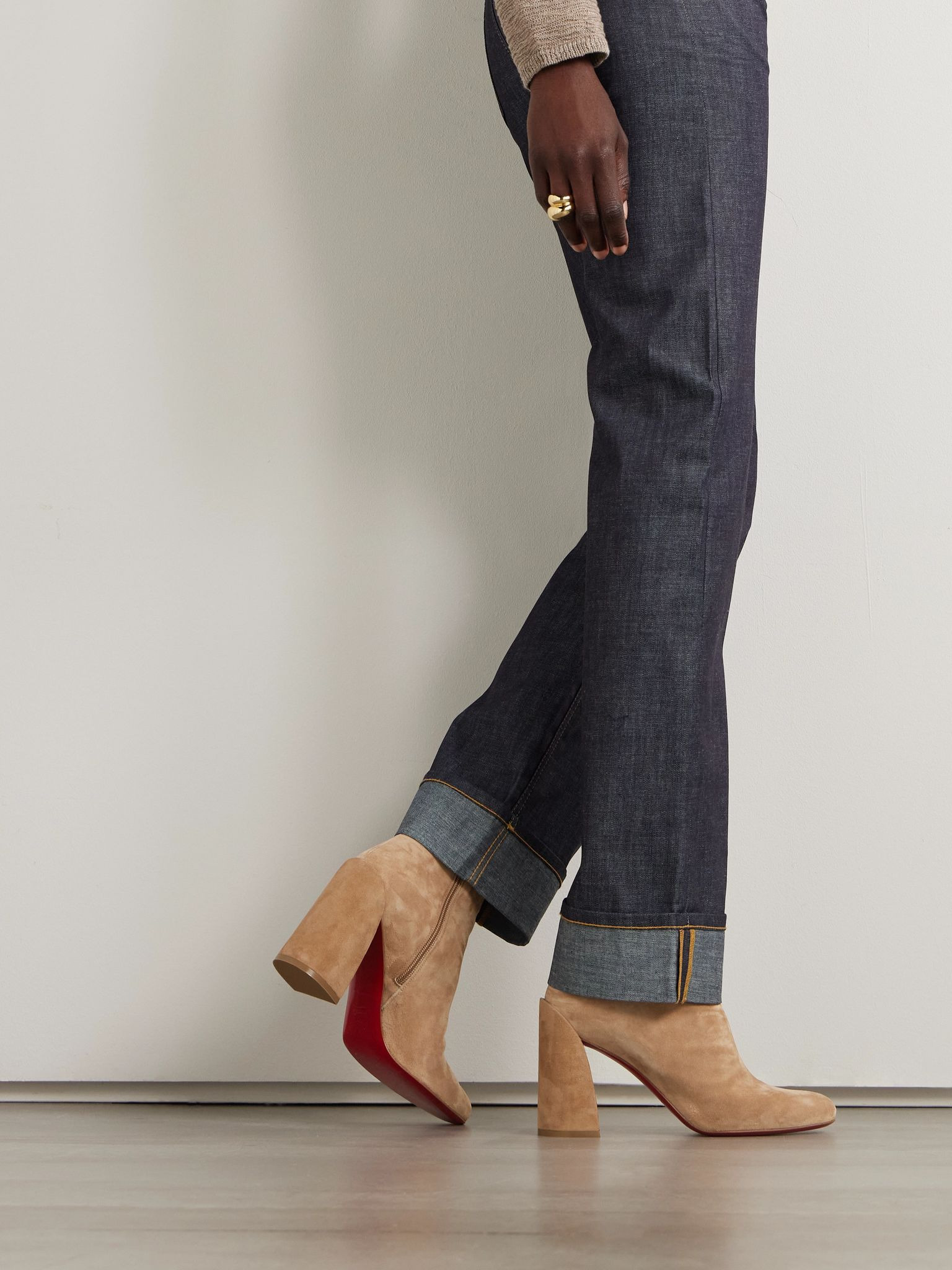 Turela 85 suede ankle boots Beige - 2