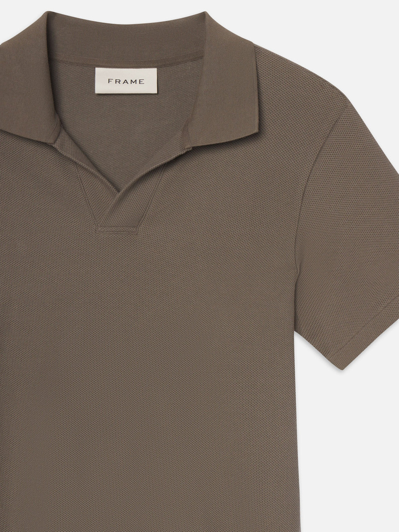 Jacquard Polo in Dark Sage 3