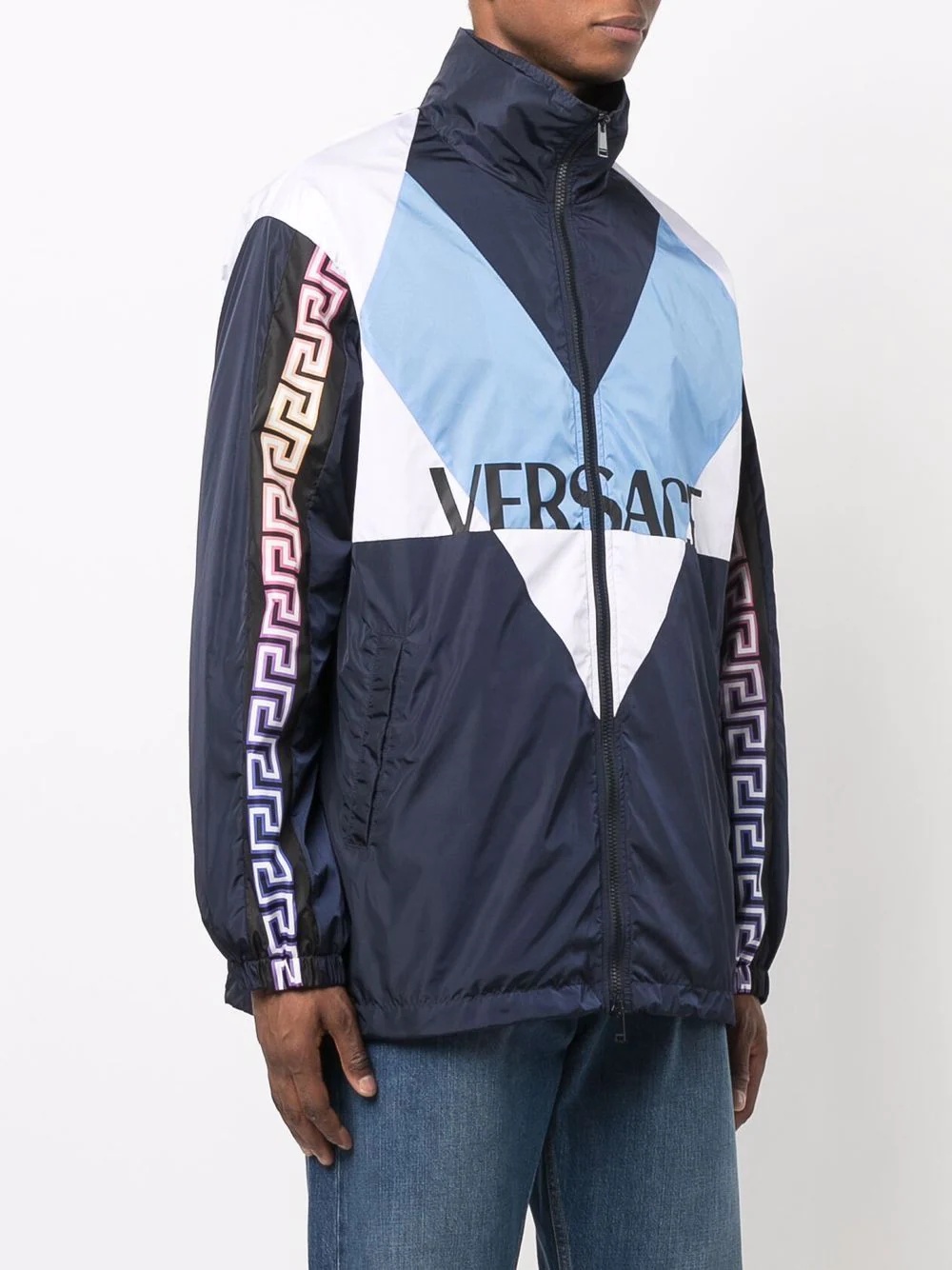 colour-block logo track jacket - 3