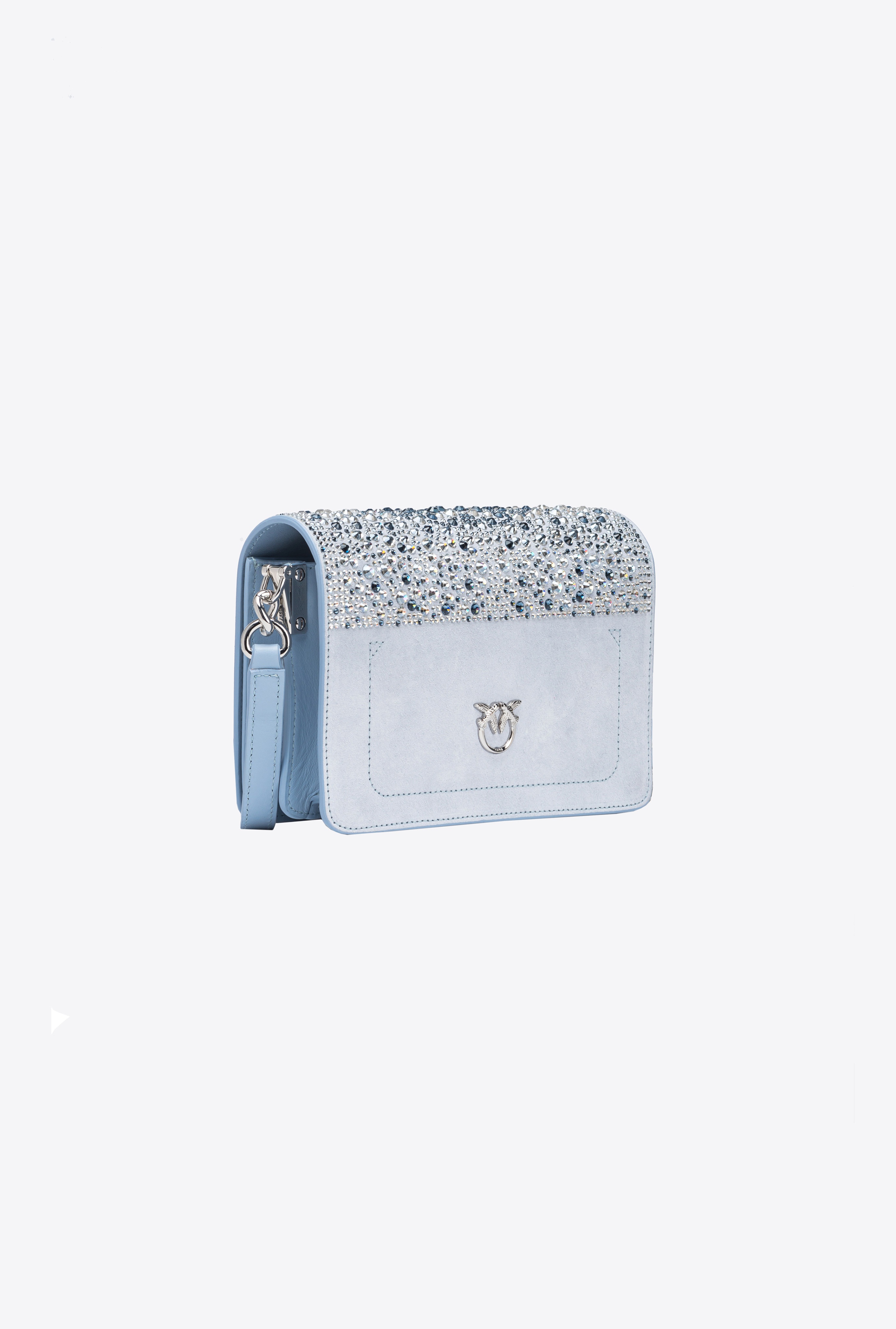 PINKO GALLERIA FULL-RHINESTONE MINI LOVE BAG CLICK - 2