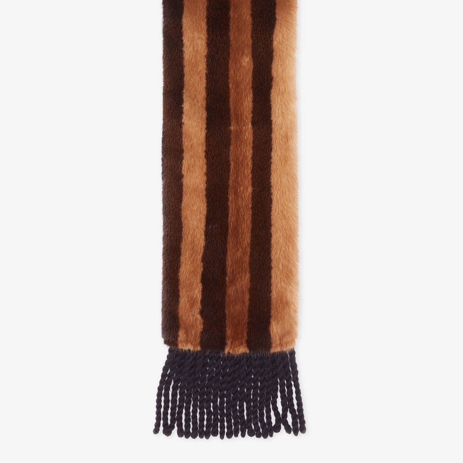 Brown mink scarf - 2