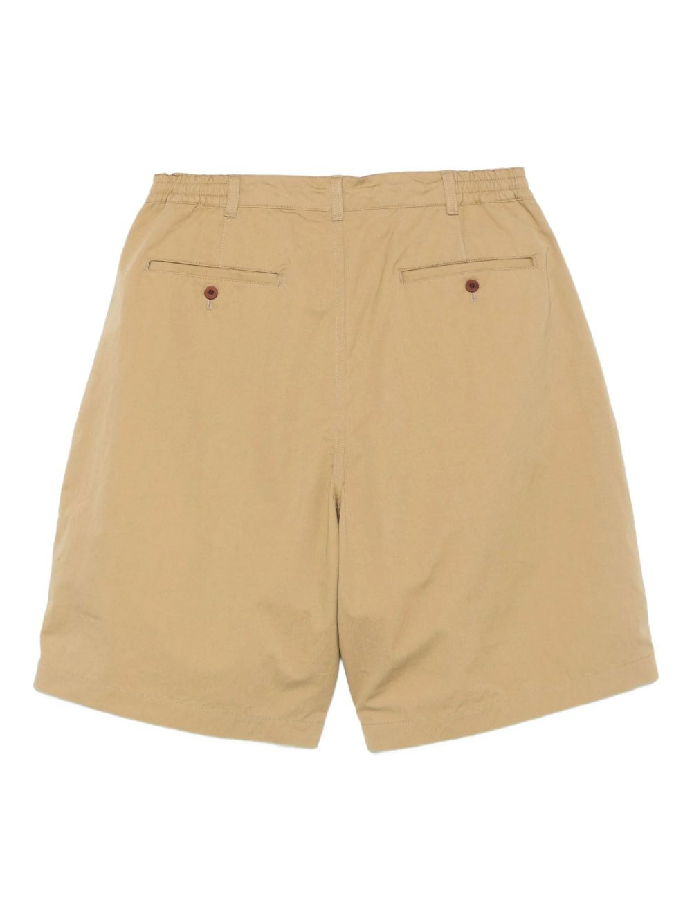 pleated elastic-waist chino shorts - 2