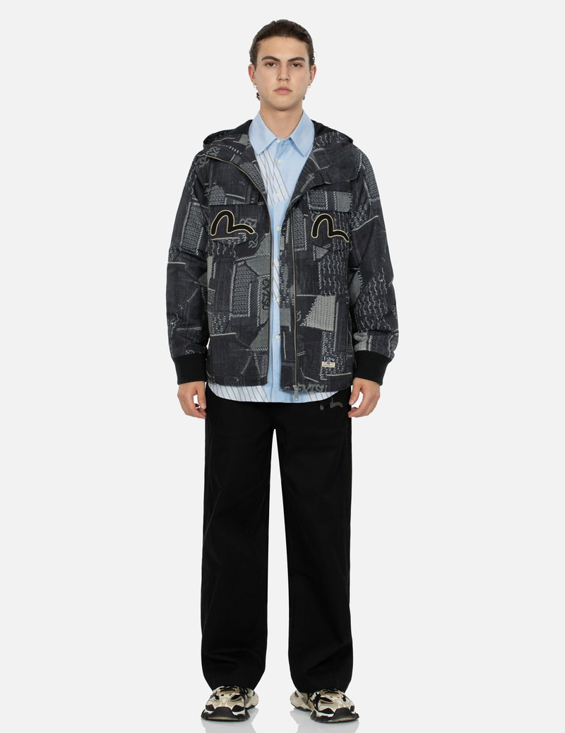 WHEEL OF WISDOM AND SEAGULL EMBROIDERY REGULAR FIT DENIM JACKET 5