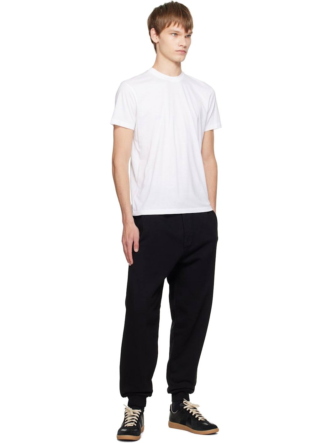 White Lyocell Cotton Crewneck T-shirt - 4