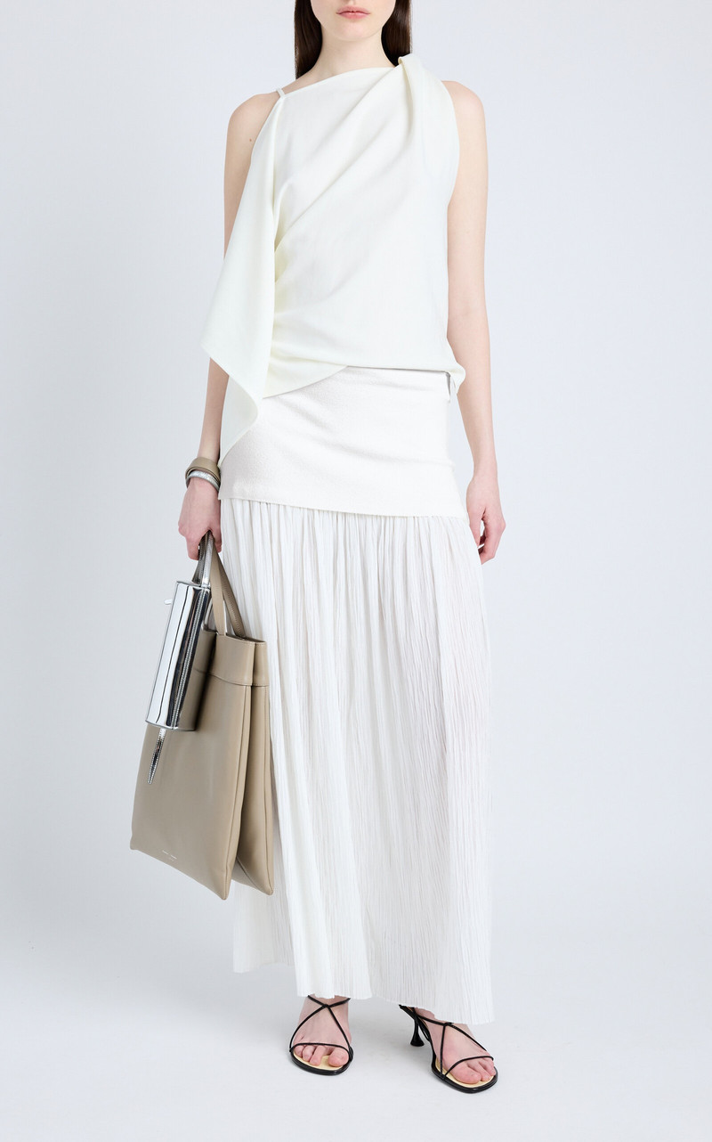 Proenza Schouler Silo Soft Mirrored Fabric Shoulder Bag silver outlook