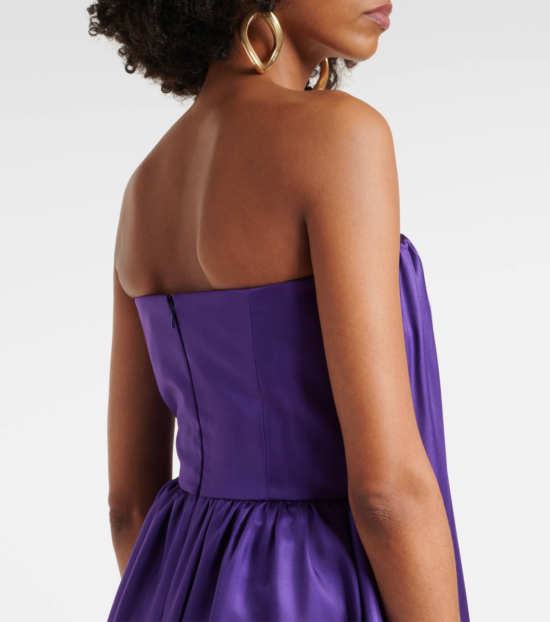 Edda pleated silk maxi dress - 7