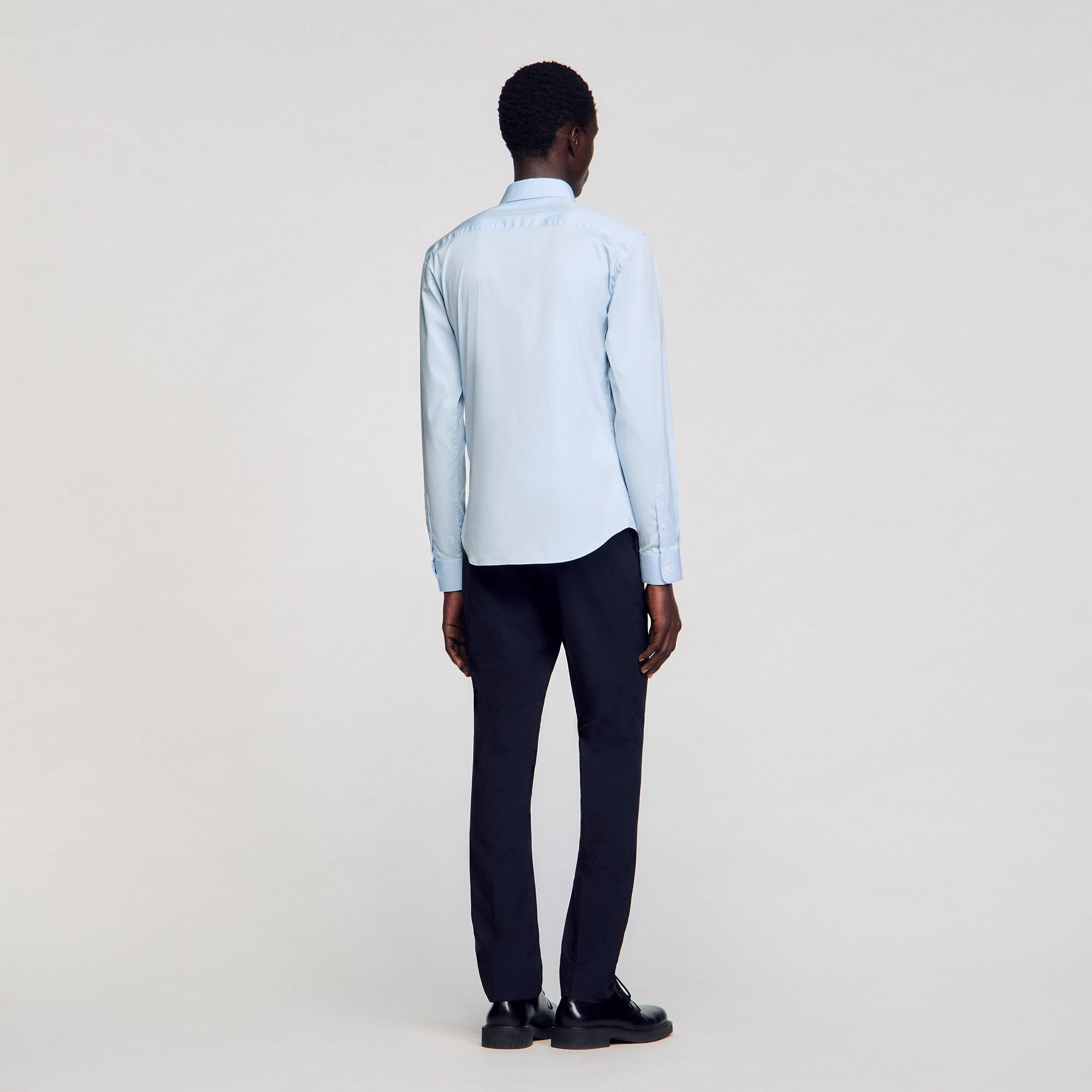 FITTED STRETCH COTTON SHIRT - 5