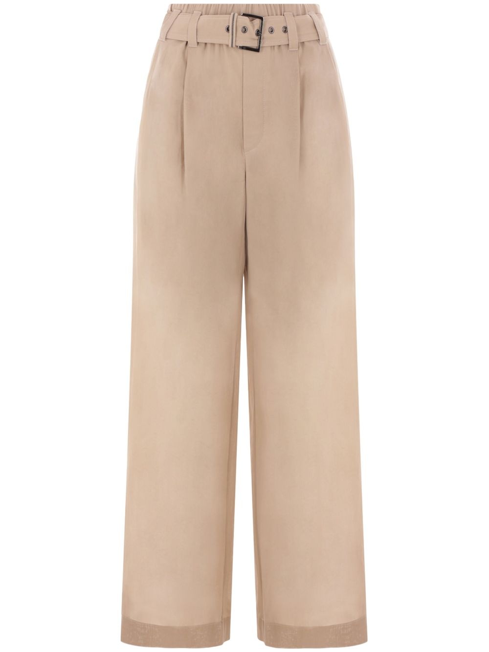 belted gauze trousers - 1