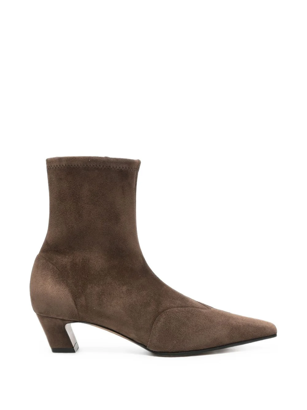 suede pointed-toe ankle boots - 1