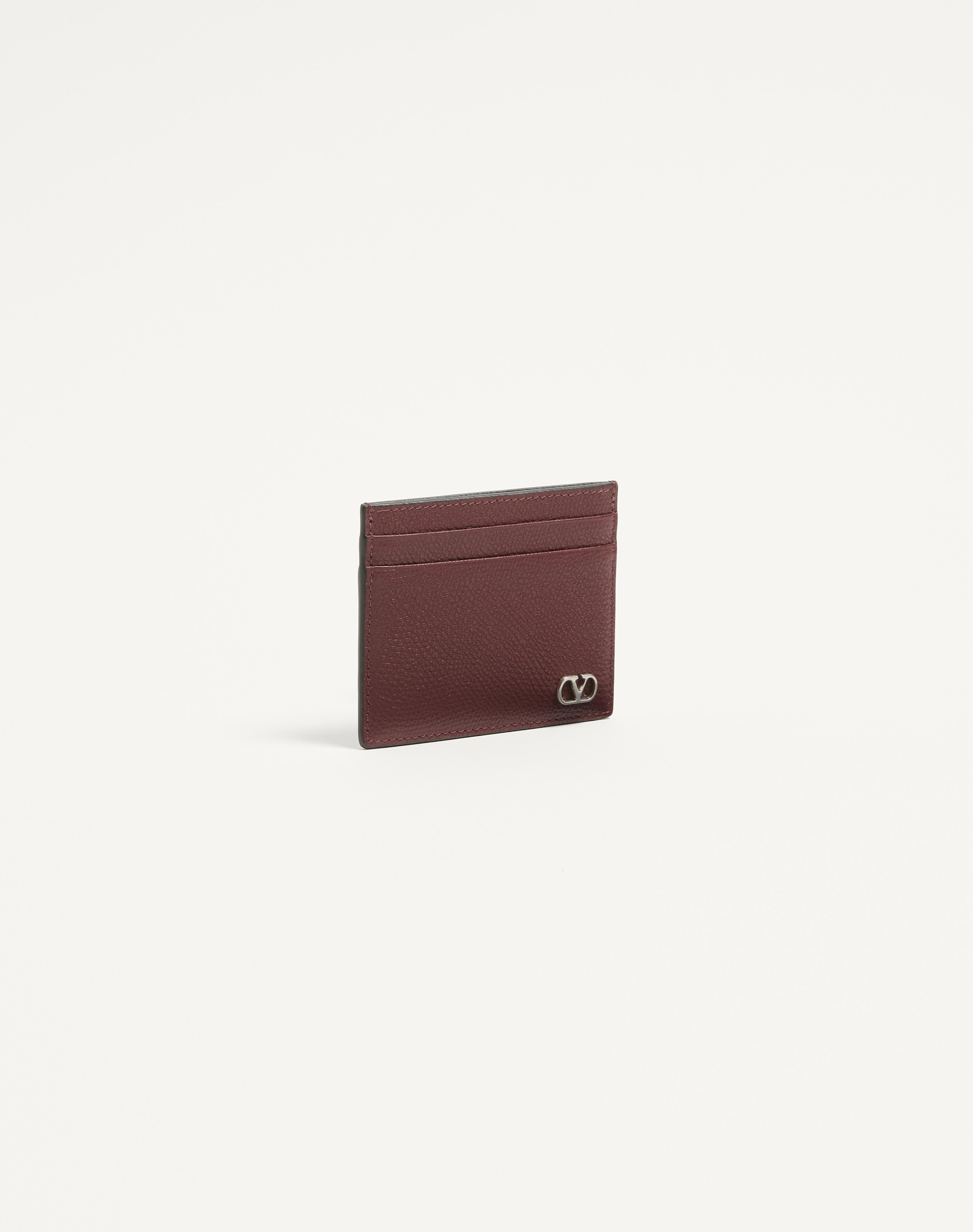 VALENTINO GARAVANI VLOGO SIGNATURE CARDHOLDER IN GRAINY CALFSKIN - 4