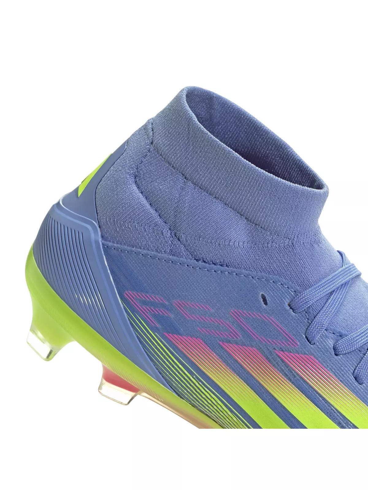 F50 Pro Mid FG "Blue Fusion/Lucid Lemon/Lucid Pink" Women's Soccer Cleat - 6