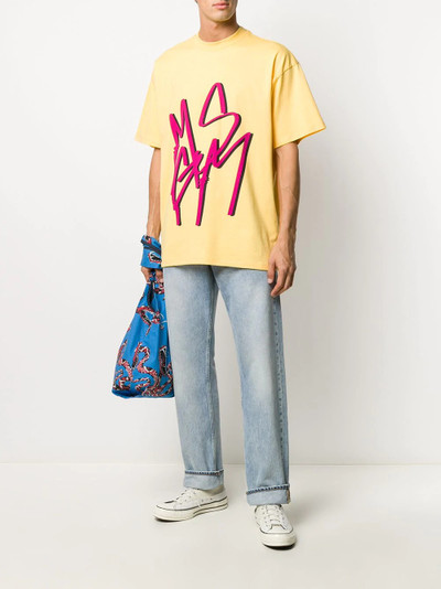 MSGM logo print cotton T-shirt  outlook