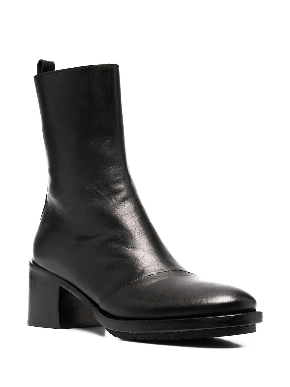 chunky sole leather boots - 2