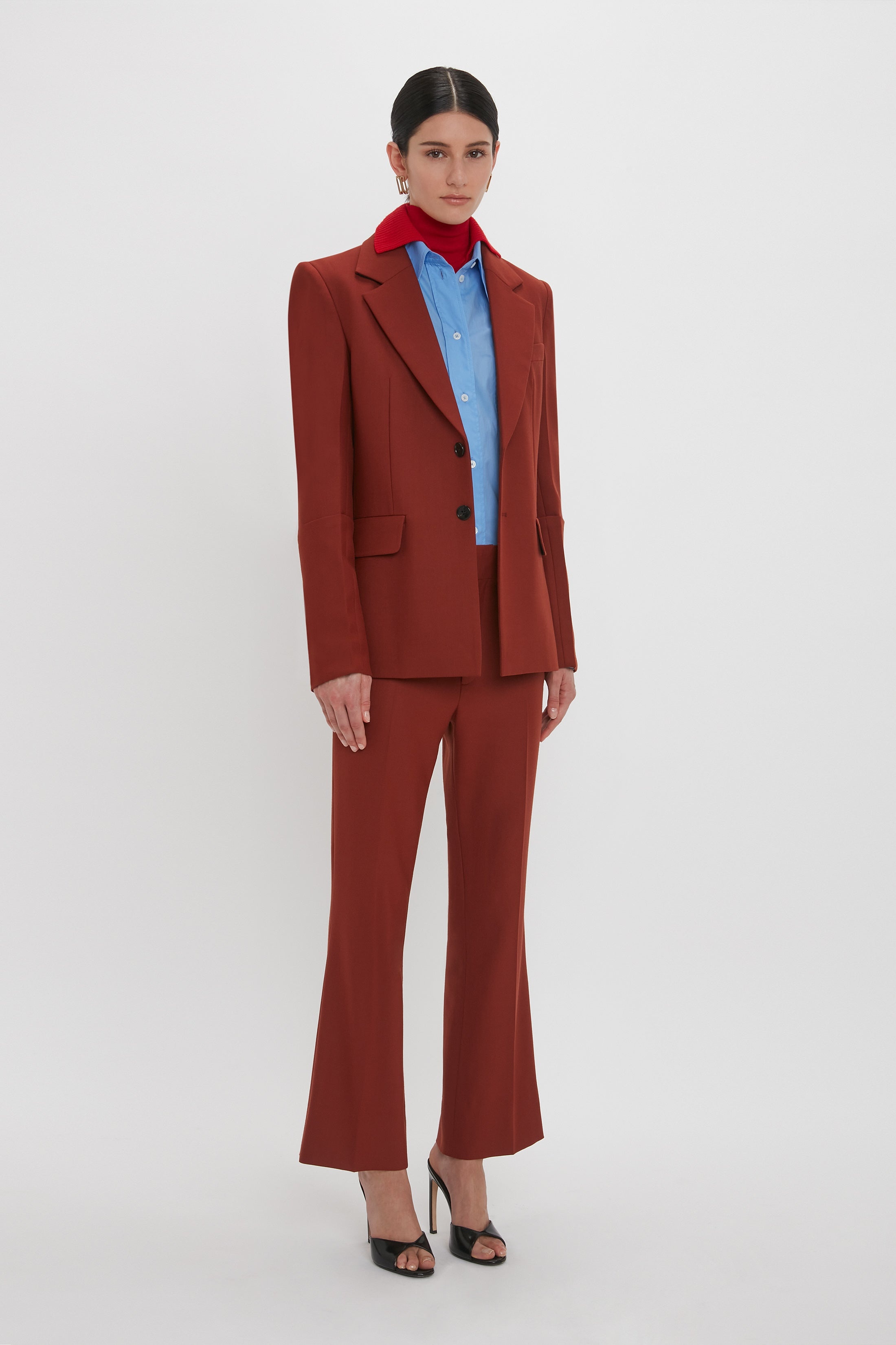 Sleeve Detail Patch Pocket Jacket In Russet - 3