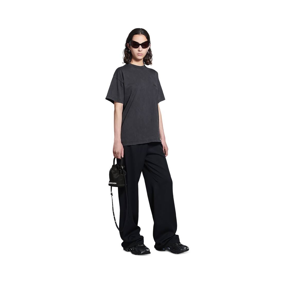 Women's Wheel Xs Drawstring Bucket in Black - 2