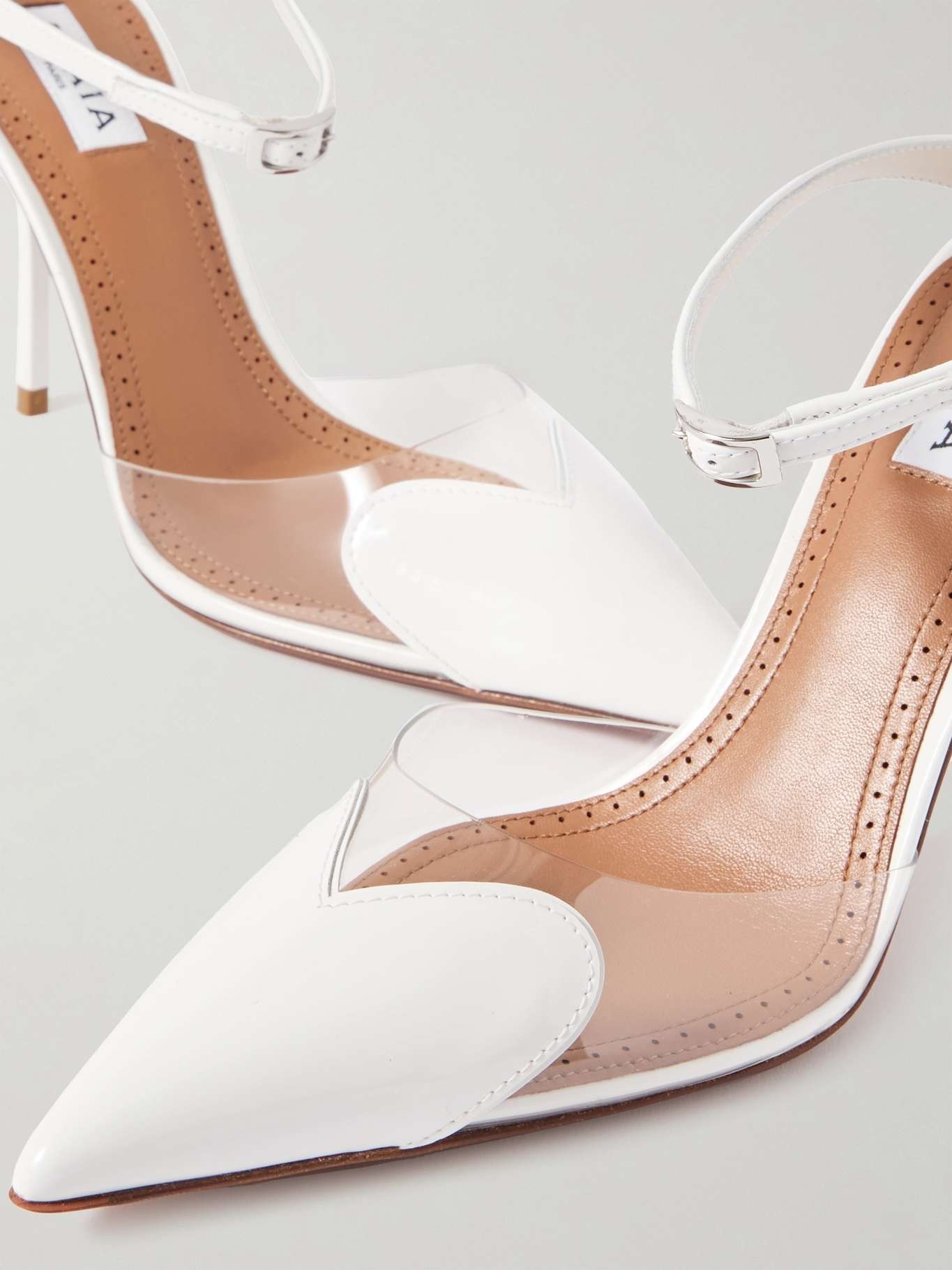 Cœur 90 PU and patent-leather pumps - 4