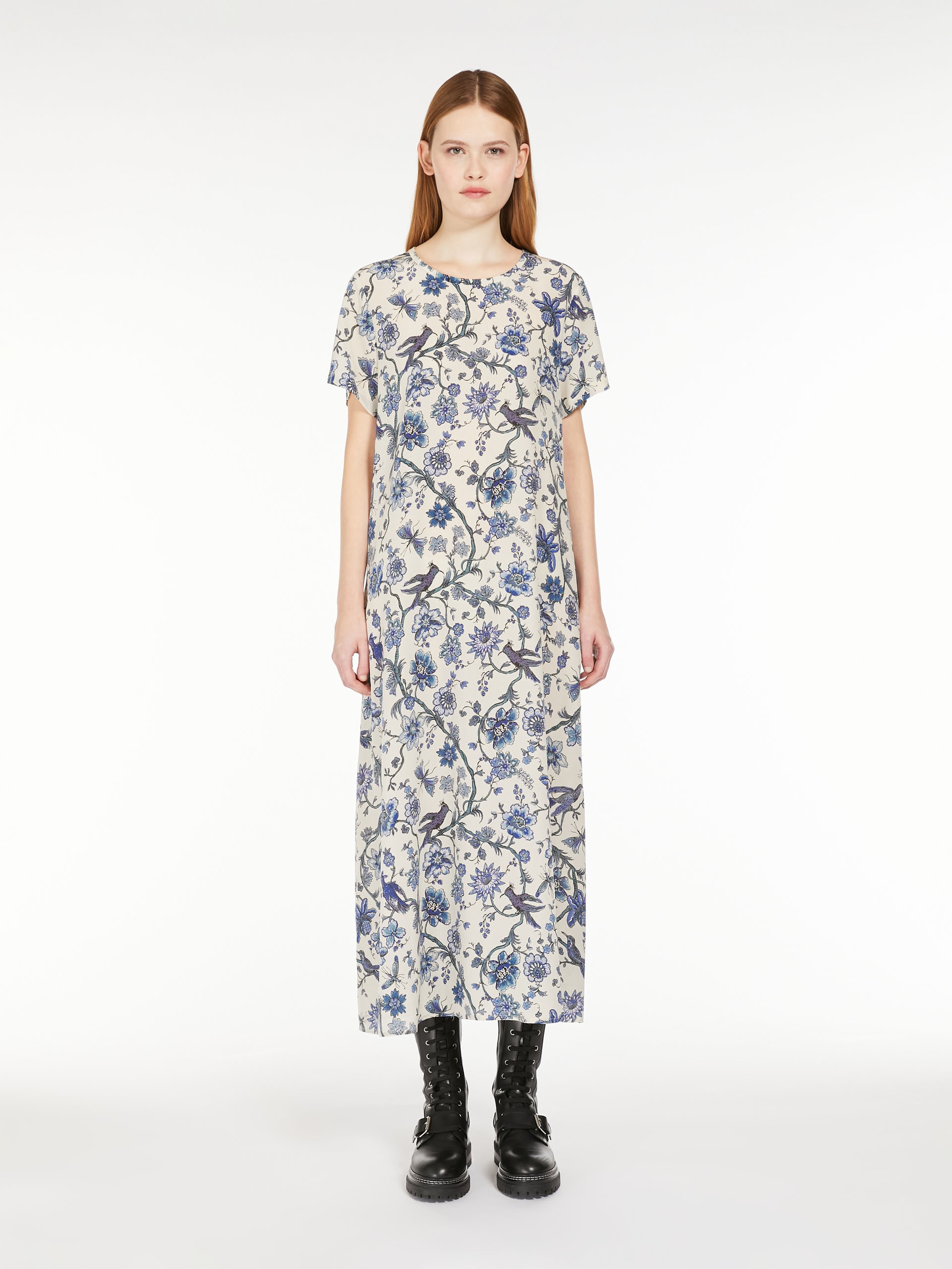 REVERE Printed silk T-shirt dress - 3