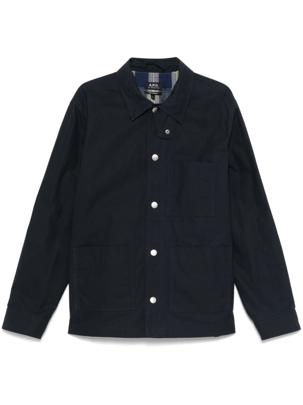 corduroy-collar shirt jacket - 1