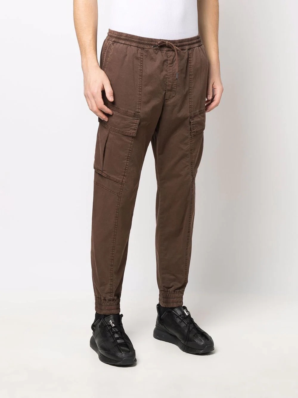 drawstring cargo trousers - 3