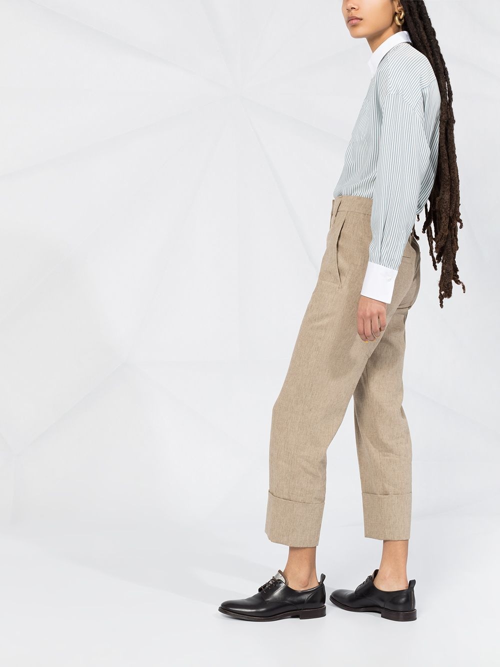 cropped straight leg trousers - 4